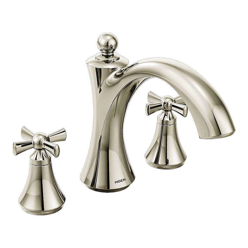 Polished Nickel Two-Handle Roman Tub Faucet