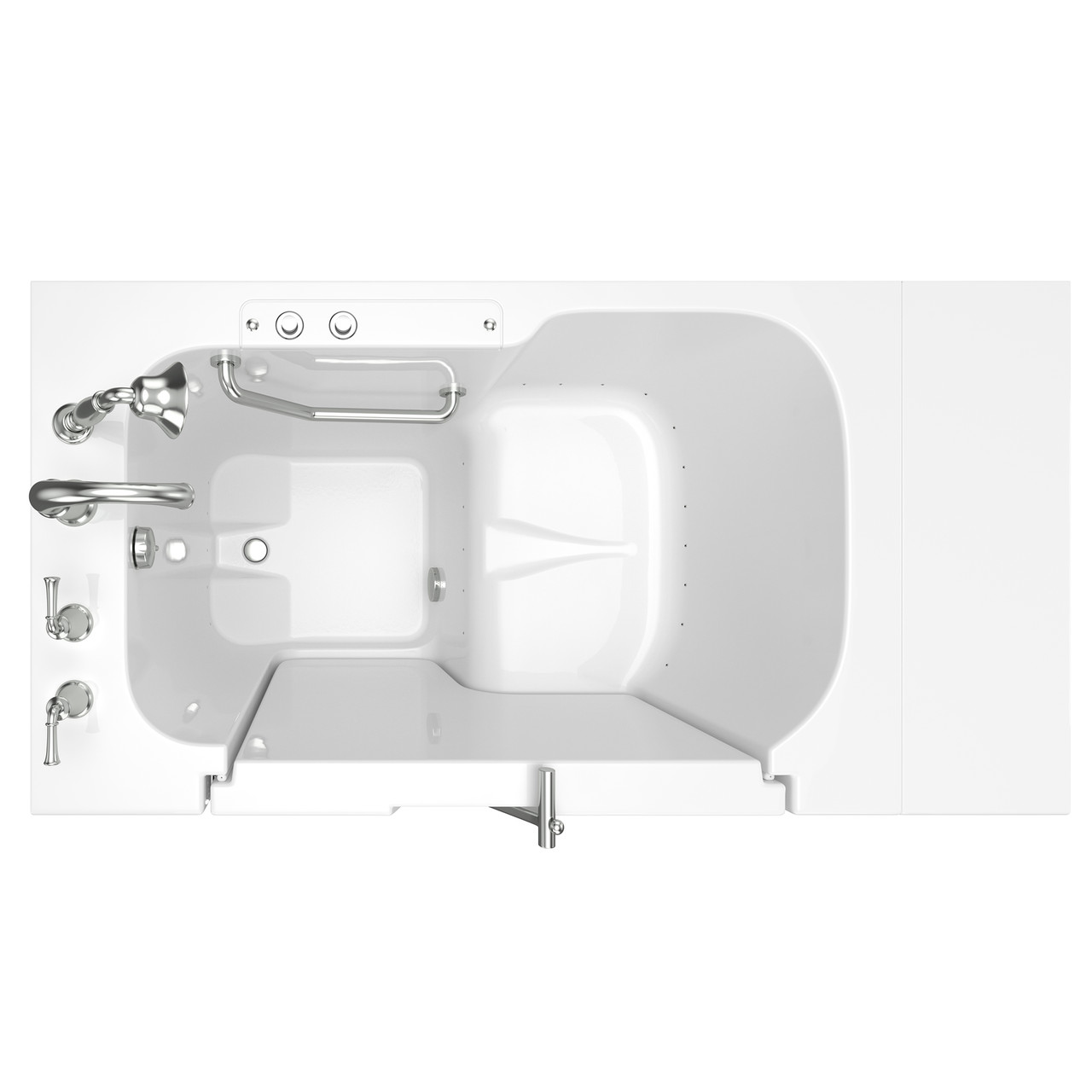 American Standard SS9OD5232LA-WH-PC 32-in. x 52-in. Outward Opening Door Walk-In Air Massage Bathtub with Tub Faucet in White