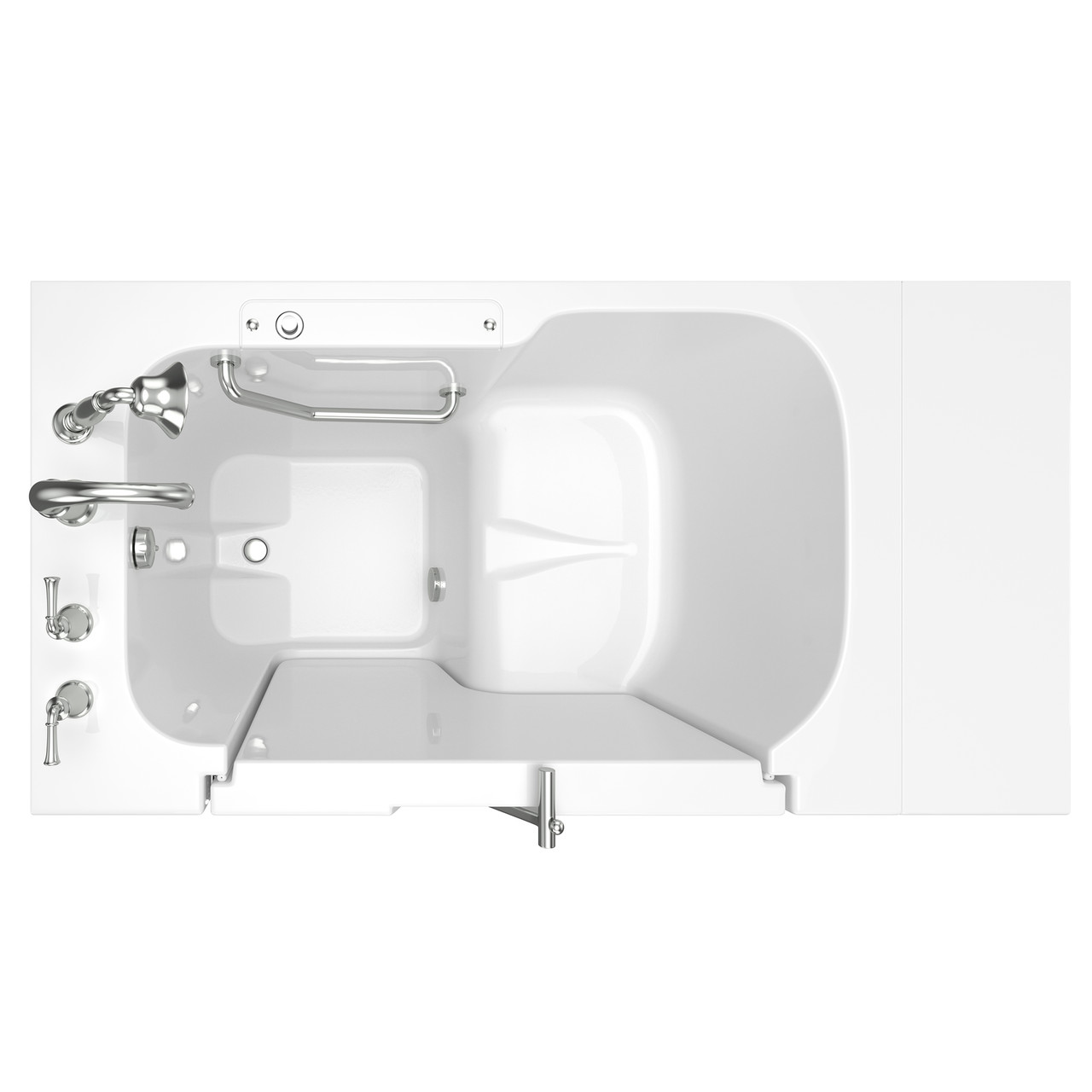 American Standard SS9OD5232LS-WH-PC 32-in. x 52-in. Outward Opening Door Walk-In Soaking Bathtub with Tub Faucet in White
