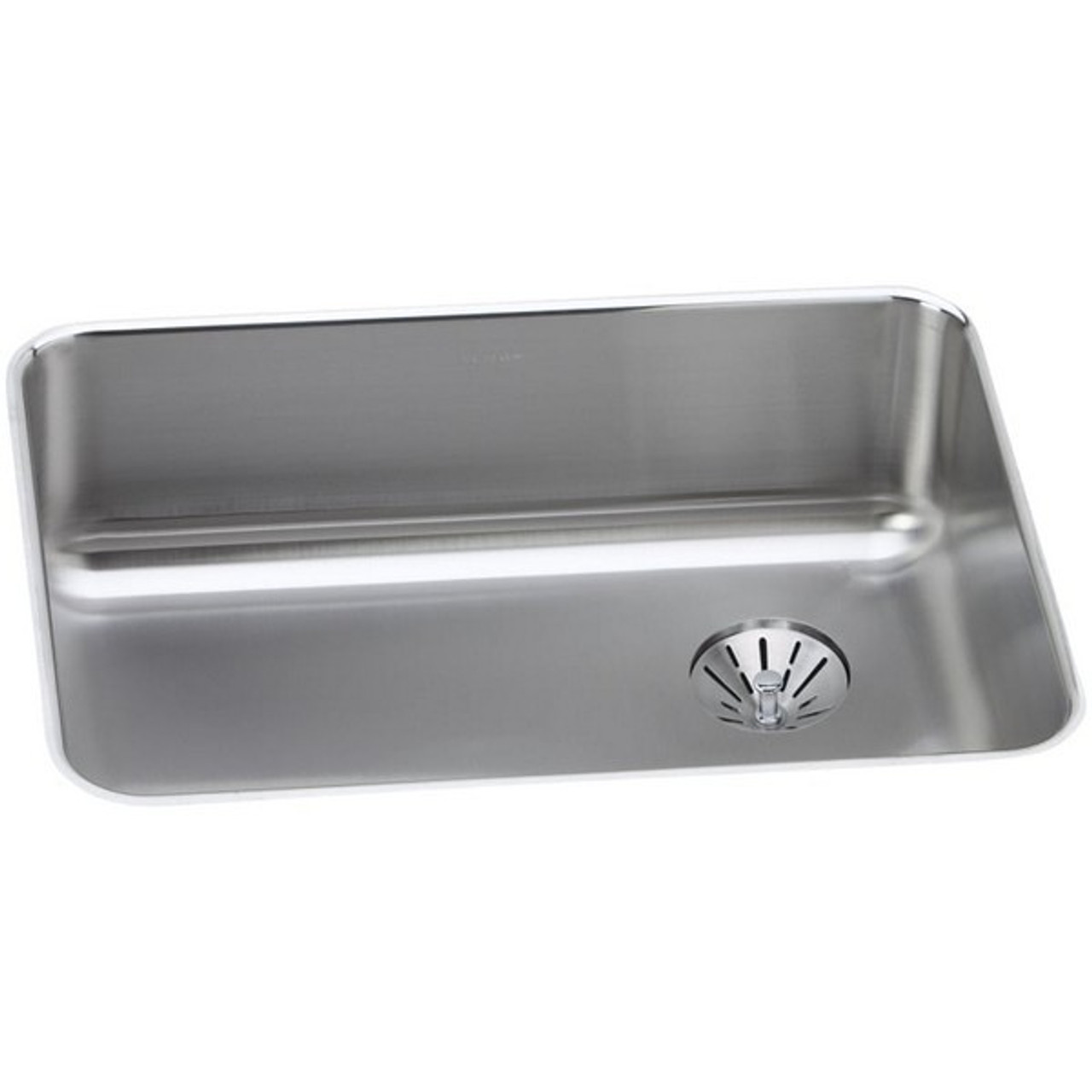 25-1/2" x 19-1/4" x 8" 18 Gauge Stainless Steel Single Bowl Undermount Kitchen Sink with Rear Right Perfect Drain in Lustrous Satin