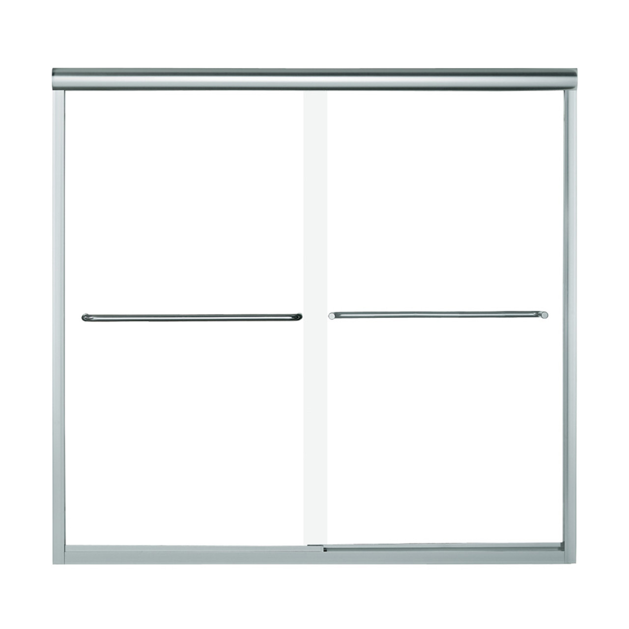 Sterling 7132R-5405SC-0 60-in x 32-in Bathtub, Walls and Door Kit, in White/Chrome with Clear Glass
