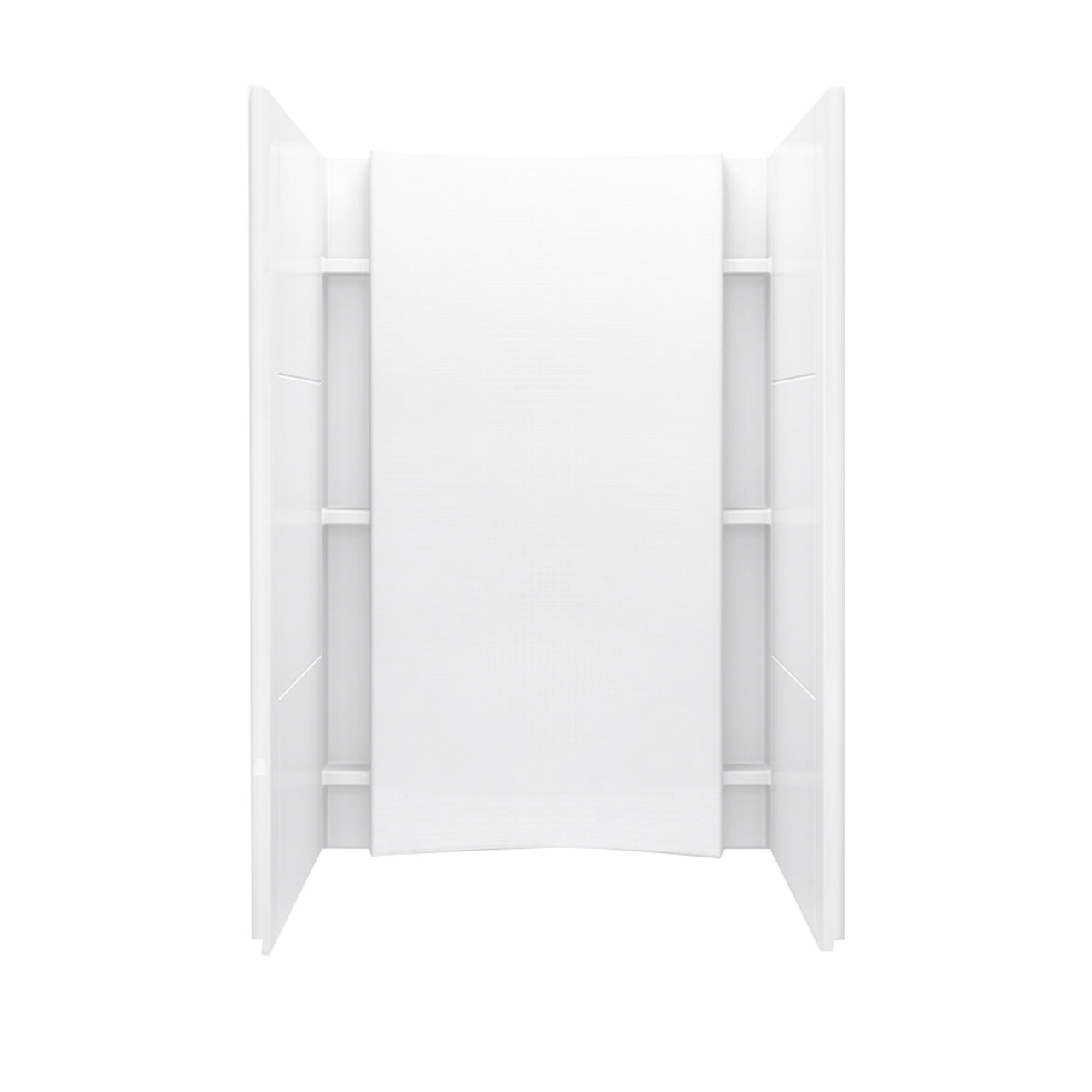 48-in x 36-in Shower Base, Walls and Door Kit, in White/Nickel with Clear Glass 48-in x 36-in Shower Base, Walls and Door Kit, in White/Nickel with Clear Glass