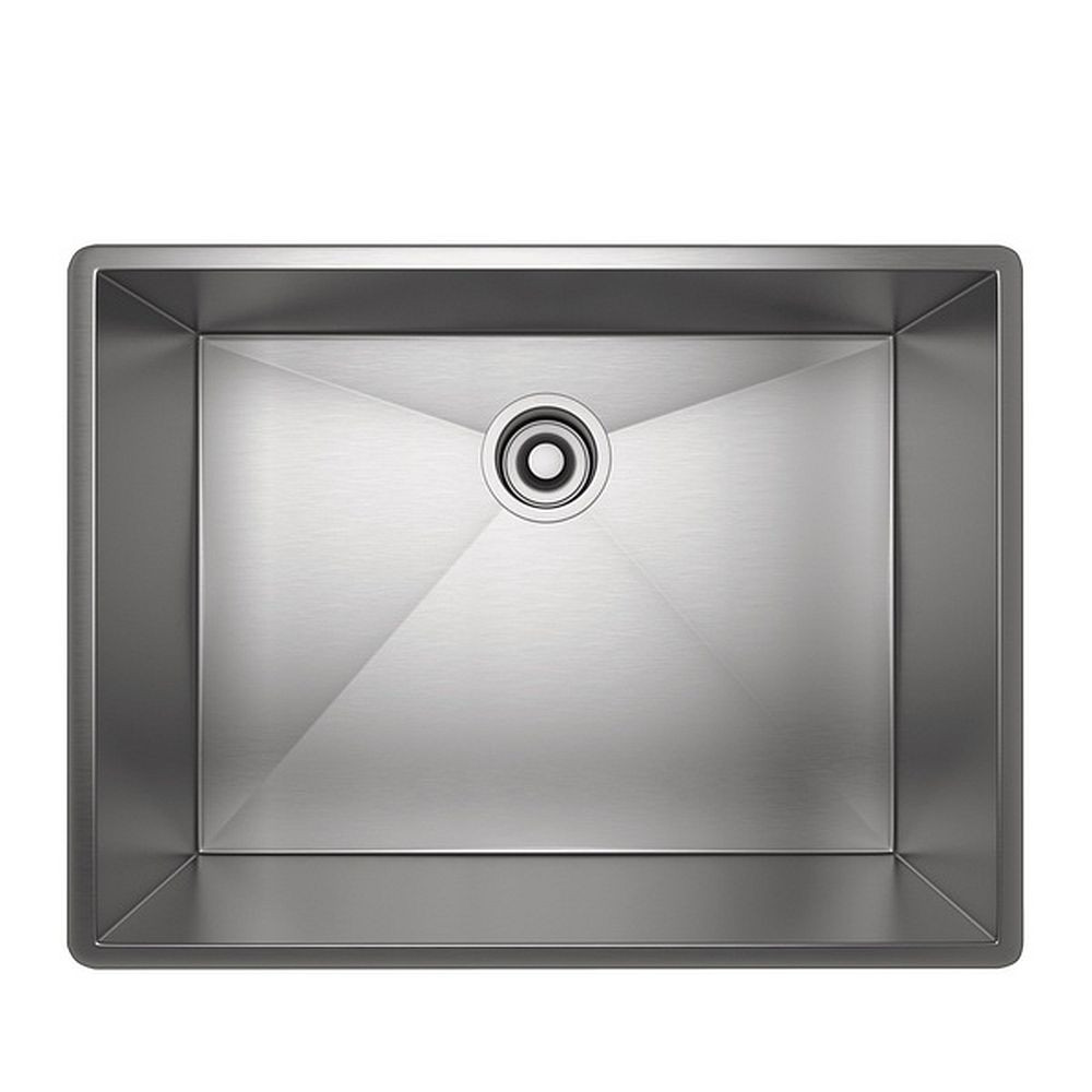 Rohl RSS2418SB Single Bowl Kitchen Sink in Brushed Stainless Steel