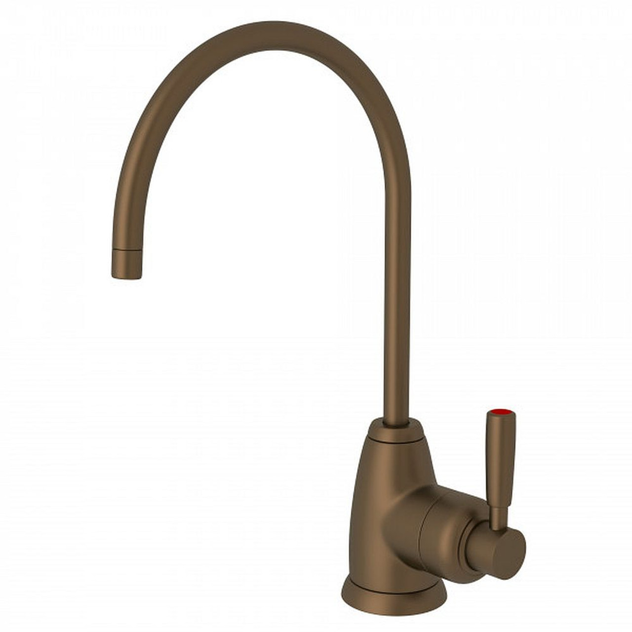 Holborn C-Spout Hot Water Faucet With Contemporary Metal Lever Handle In English Bronze