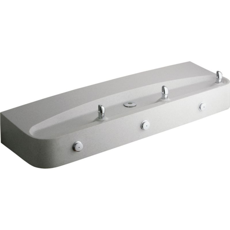 ADA Multi-Station Composite Fountain in White Granite