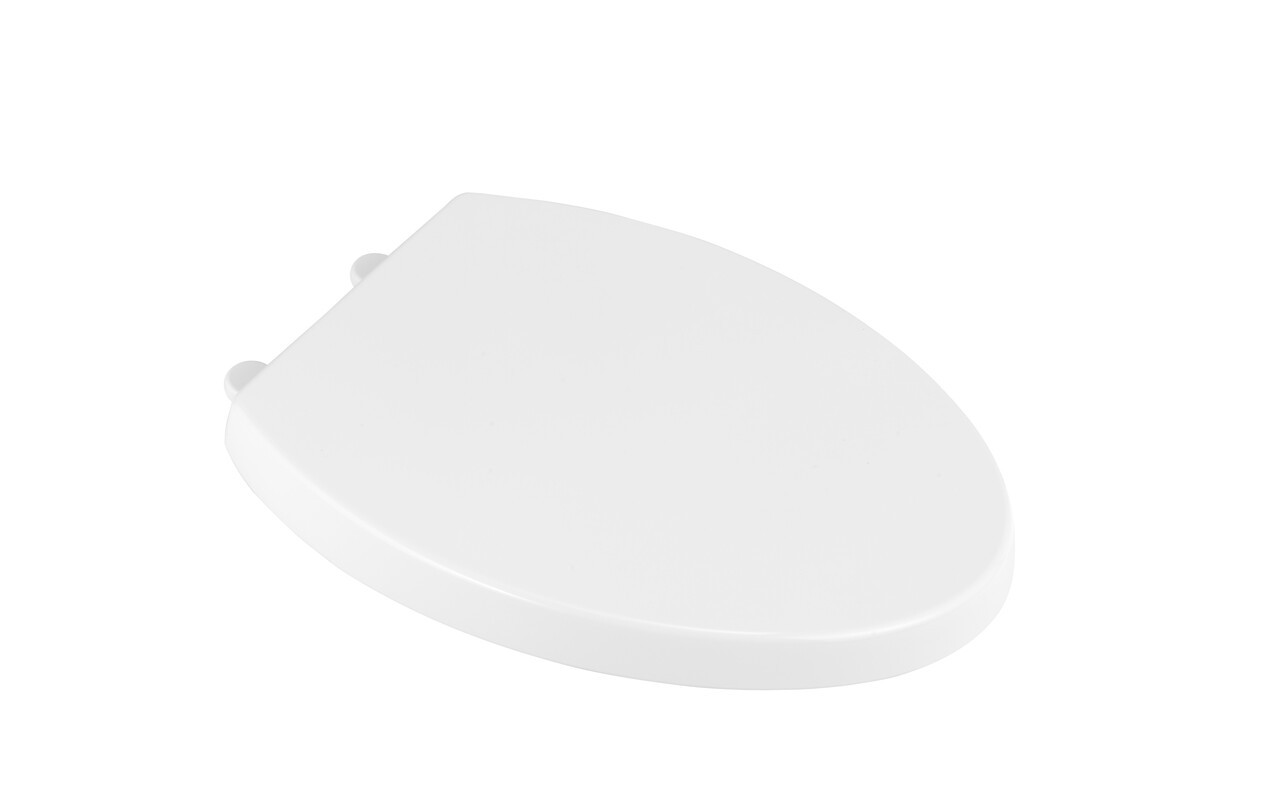 Elongated Closed-Front Toilet Seat with Soft Close, Grip Tight and Quick Release in White