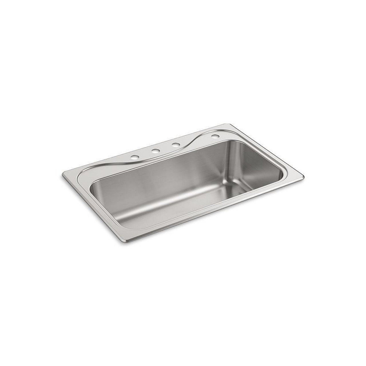 22" x 33" x 9" 4-Holes Top-Mount Single-Bowl Kitchen Sink 22" x 33" x 9" 4-Holes Top-Mount Single-Bowl Kitchen Sink