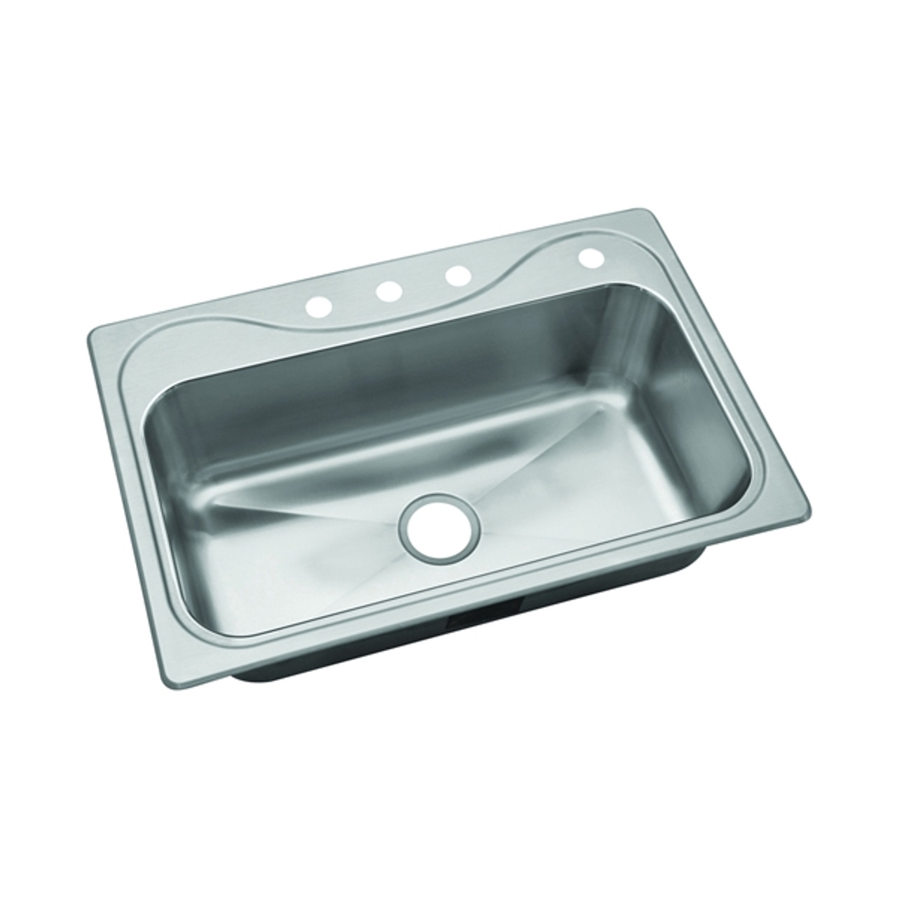 Sterling 45987-4-NA 22-in x 33-in x 9-in 4-Holes Top-Mount Single-Bowl Kitchen Sink Sterling 45987-4-NA 22-in x 33-in x 9-in 4-Holes Top-Mount Single-Bowl Kitchen Sink