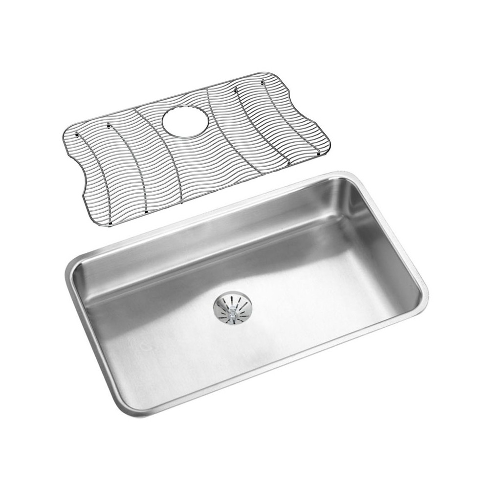Elkay KF-ELUH2816PDBG 30.5-in X 18.5-in Stainless Steel Undermount Kitchen Sink Kit