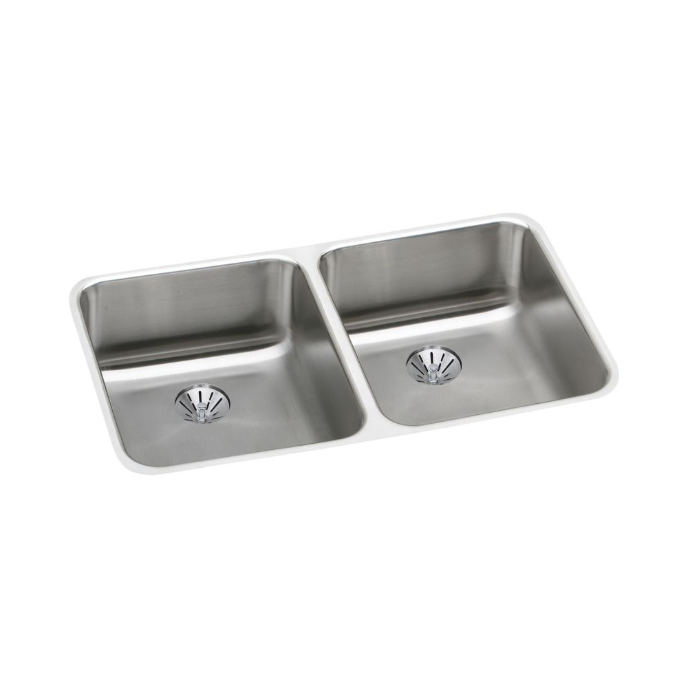 Elkay KF-ELUHAD311855PD 30.75-in X 18.5-in Stainless Steel Undermount Kitchen Sink Kit