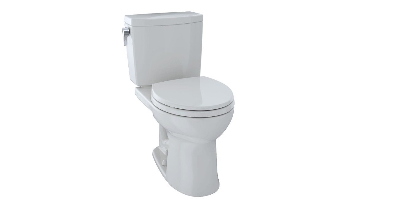 1.0 GPF Two-Piece Round Toilet with Single Flush and CeFiONtect Ceramic Glaze in Colonial White 1.0 GPF Two-Piece Round Toilet with Single Flush and CeFiONtect Ceramic Glaze in Colonial White