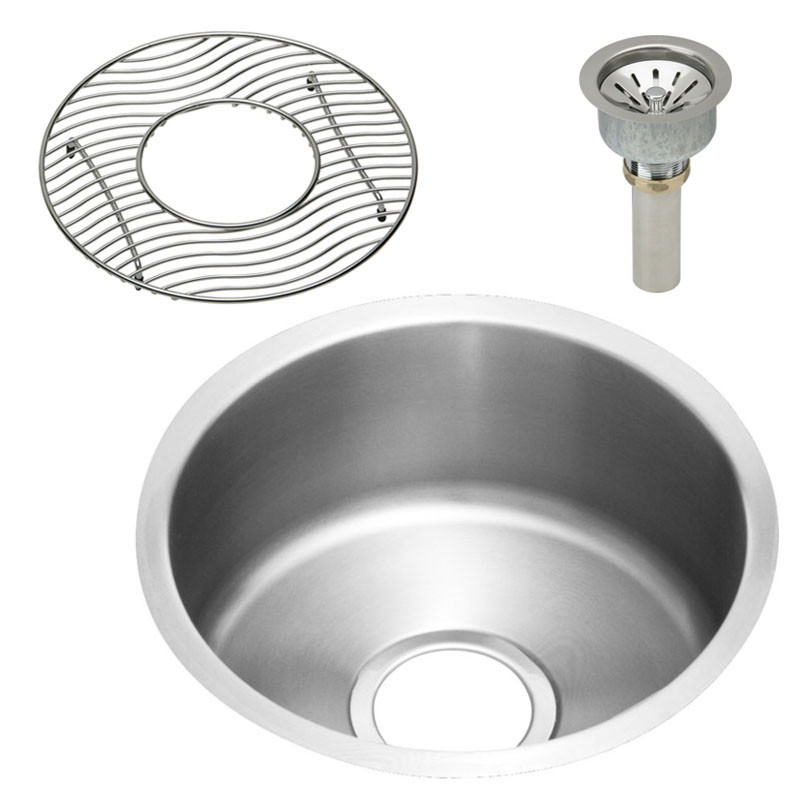 Elkay ELUH12FBDBG Stainless Steel Single Bowl Undermount Sink Kit in Lustrous Highlighted Satin