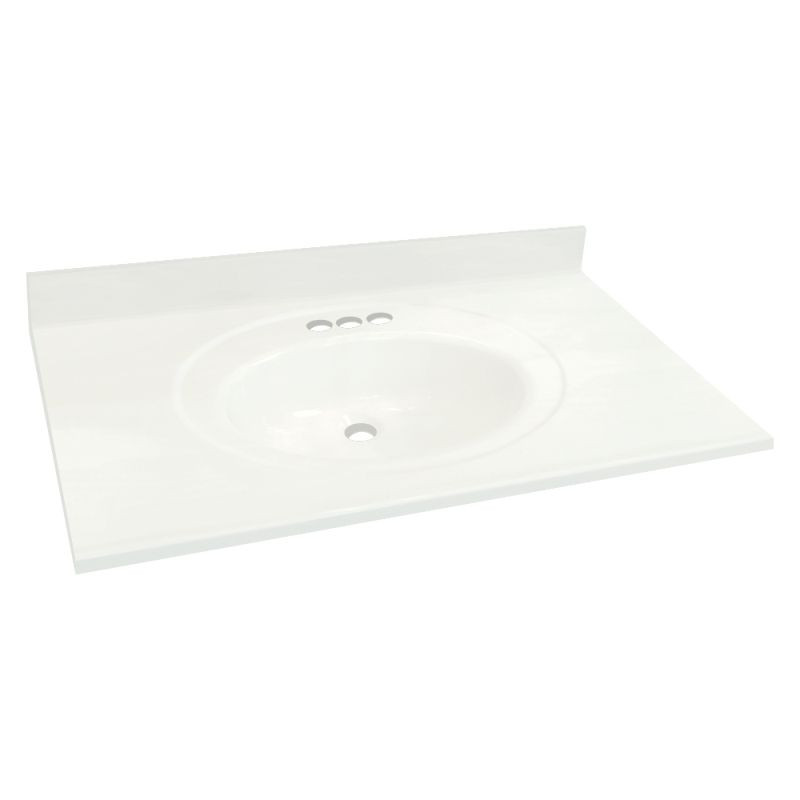 43-in x 22-in Bathroom Vanity Top in White