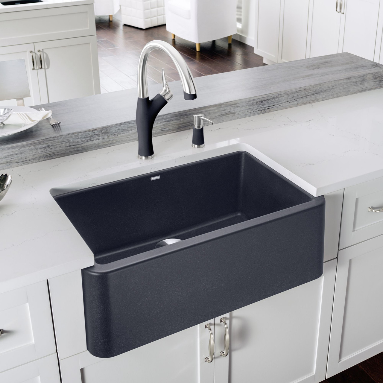30-in Apron-Front Silgranit Kitchen Sink, in Anthracite