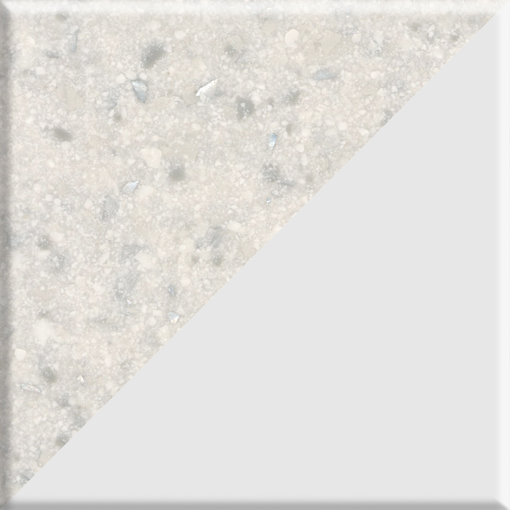 37-in X 22-in Cultured Marble Vanity Top with single white bowl for 4" Centerset Faucet, In Frost