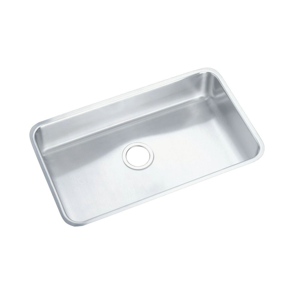 Elkay ELUH2816 Stainless Steel Single Bowl Undermount Sink in Lustrous Highlighted Satin