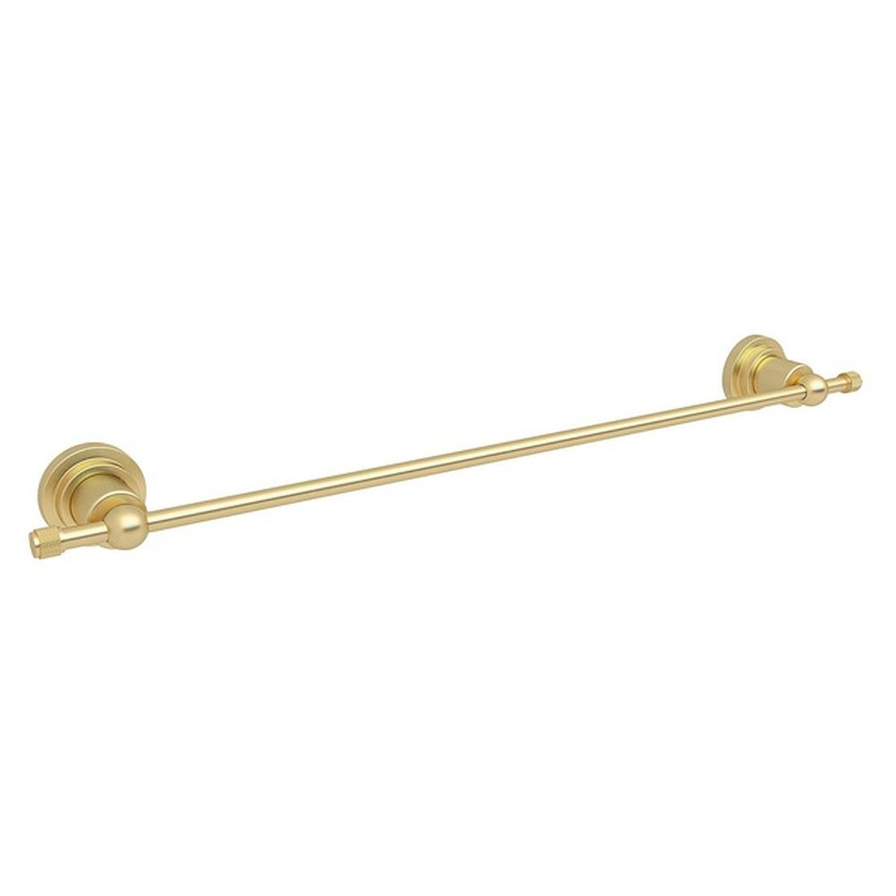 Rohl A1484IWSUB 18-in Single Towel Bar in Satin Unlacquered Brass