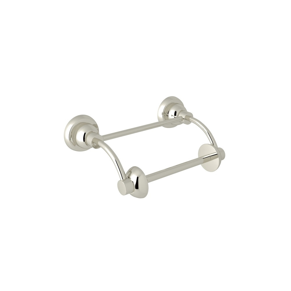 Holborn Wall Mount Pivot Bar Toilet Roll Holder in Polished Nickel
