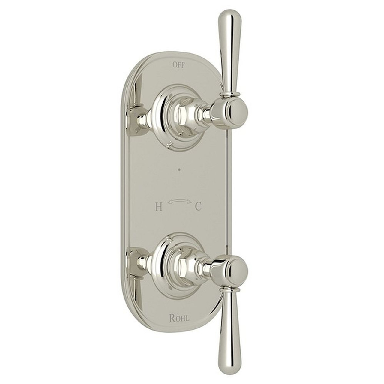 Rohl A2964LMPN 1/2-in Thermostatic/Diverter Control Trim with Metal Lever in Polished Nickel