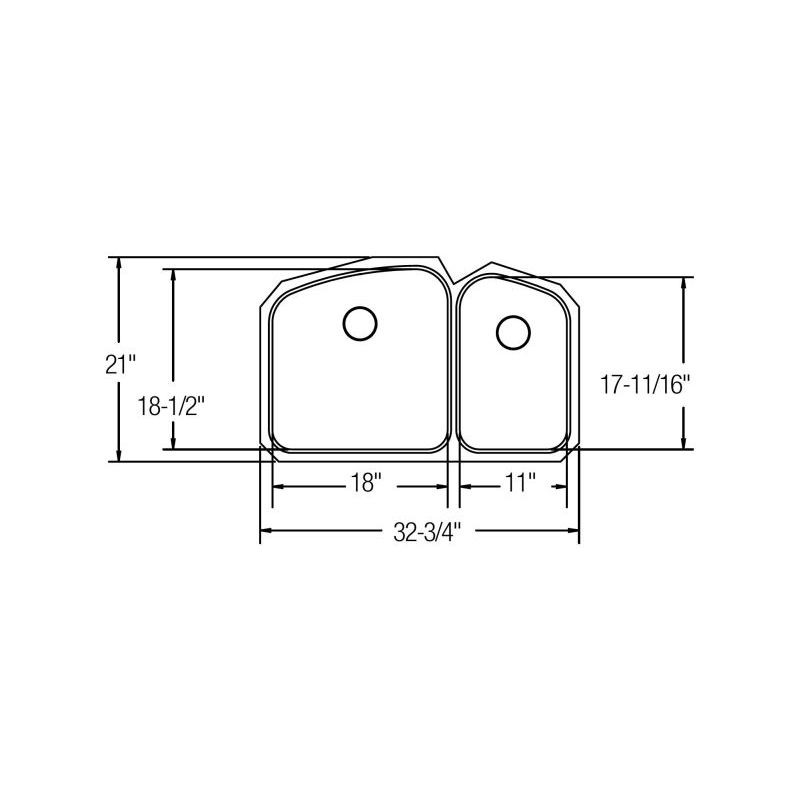 Elkay ELUH31229RPD Stainless Steel Double Bowl Undermount Sink Kit with Perfect Drain in Lustrous Highlighted Satin