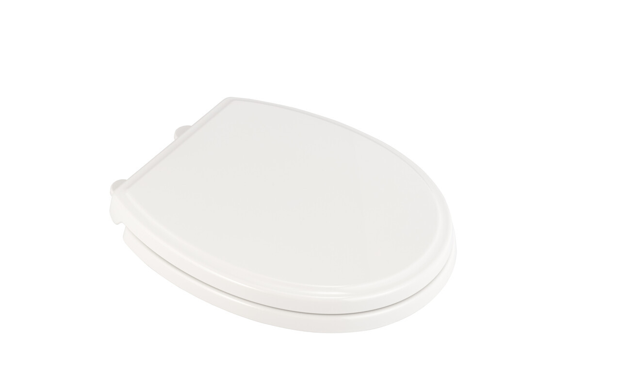 Round Closed-Front Toilet Seat with Soft Close, Grip Tight and Quick Release in White