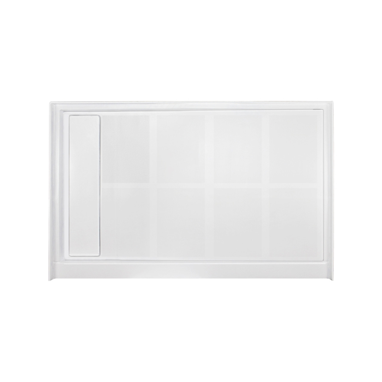 Transolid Linear FL4836L-31 48-in x 36-in Rectangular Alcove Shower Base with Left Hand Drain in White