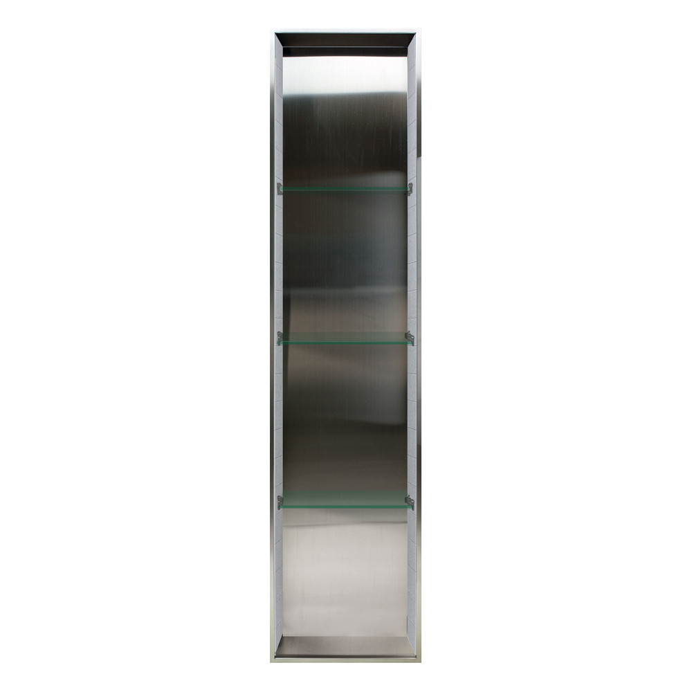 58.5-in Storage Pod, In Stainless Steel/Grey Beach