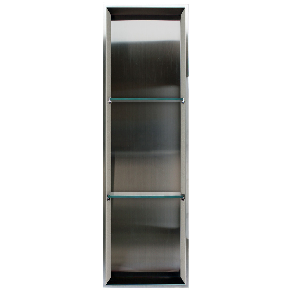 46.5-in Storage Pod, In Stainless Steel/Cashew