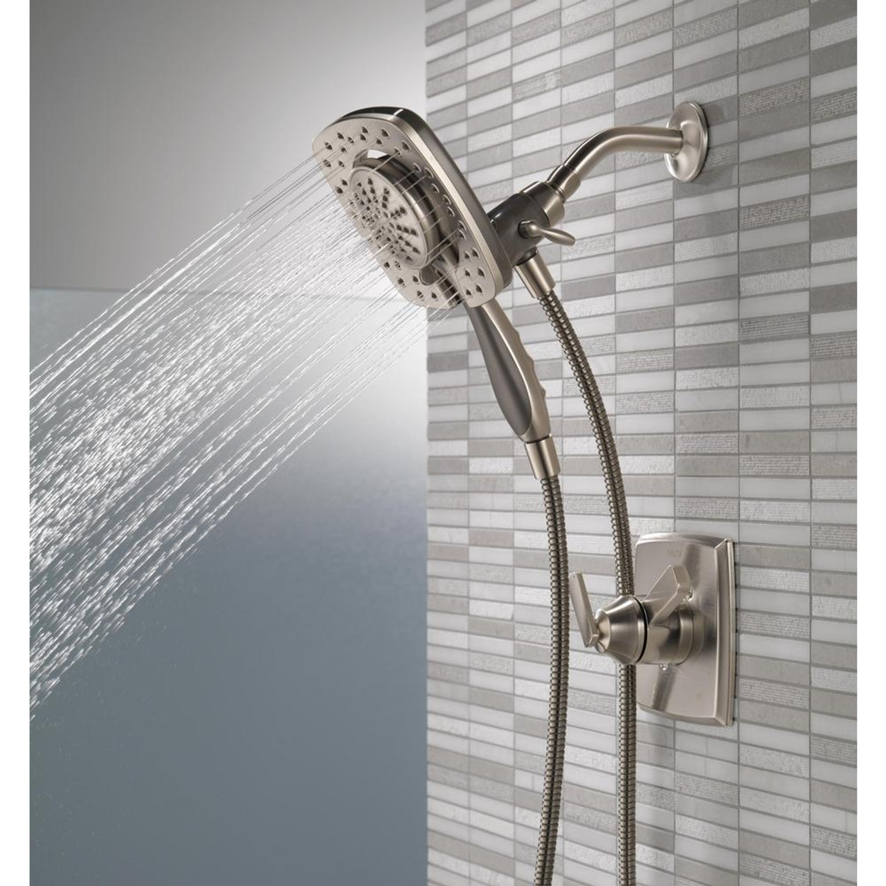 Sterling KSFA-72290100-N 48-in Seated Shower Kit with Showerhead, Accessory Kit in White/Nickel Sterling KSFA-72290100-N 48-in Seated Shower Kit with Showerhead, Accessory Kit in White/Nickel