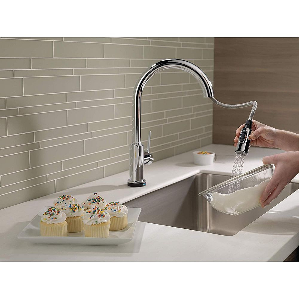 VoiceIQ Single-Handle Pull-Down Kitchen Faucet in Chrome Finish