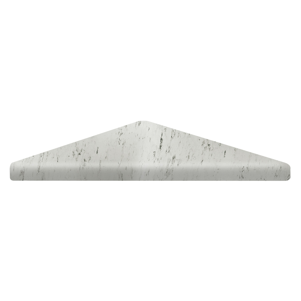 9-in x 9-in Solid Surface Corner Shelf, in White Venito