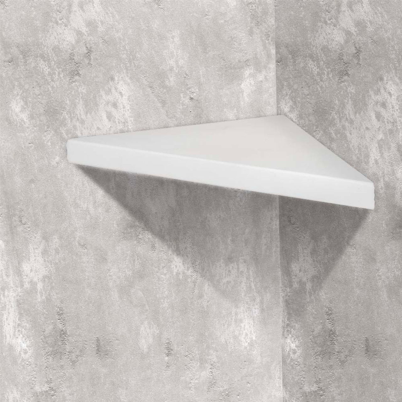 9-in x 9-in Solid Surface Corner Shelf, in Lunar
