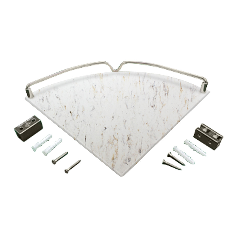 10-in x 10-in Corner Shelf, in Sand Creme