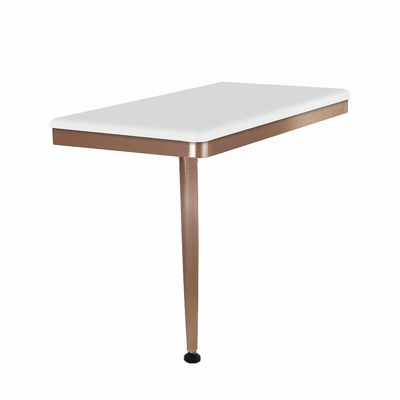 Transolid SSSL2412L-CB01 24in x 12in Left-Hand Shower Seat with PVD Coated Champagne Bronze Frame and Leg