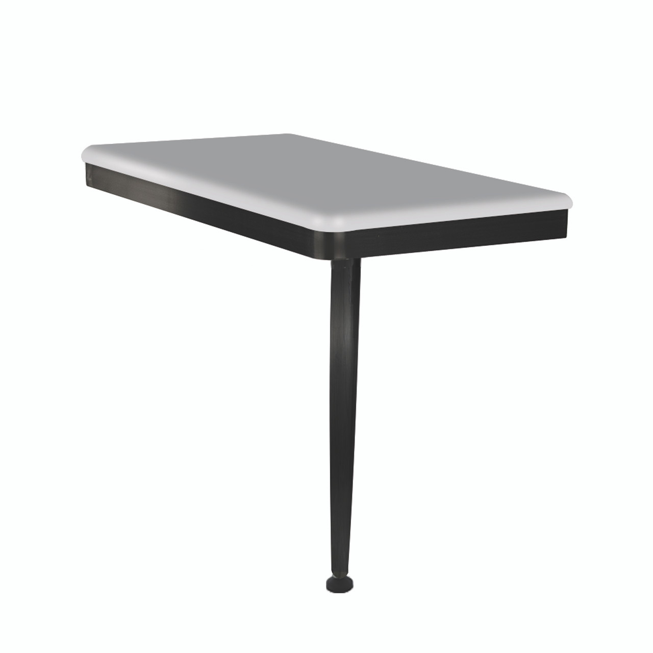 Transolid SSSL2412R-MB39 24in x 12in Right-Hand Shower Seat with PVD Coated Matte Black Frame and Leg