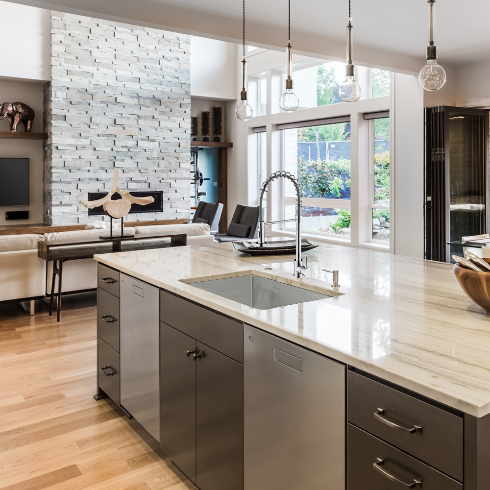 KKM-DTSB252210-FR2 Diamond Sink Kit with Single Bowl, Micro Dual Mount Installation, 2 Pre-Drilled Holes, Magnetic Accessories Kit, and Drain Kit