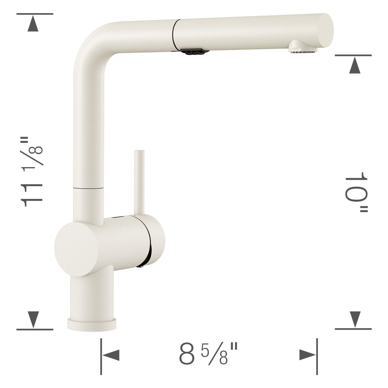 Blanco 526373 Linus Single-Lever Pull-Out Kitchen Faucet with 1.5 GPM in White