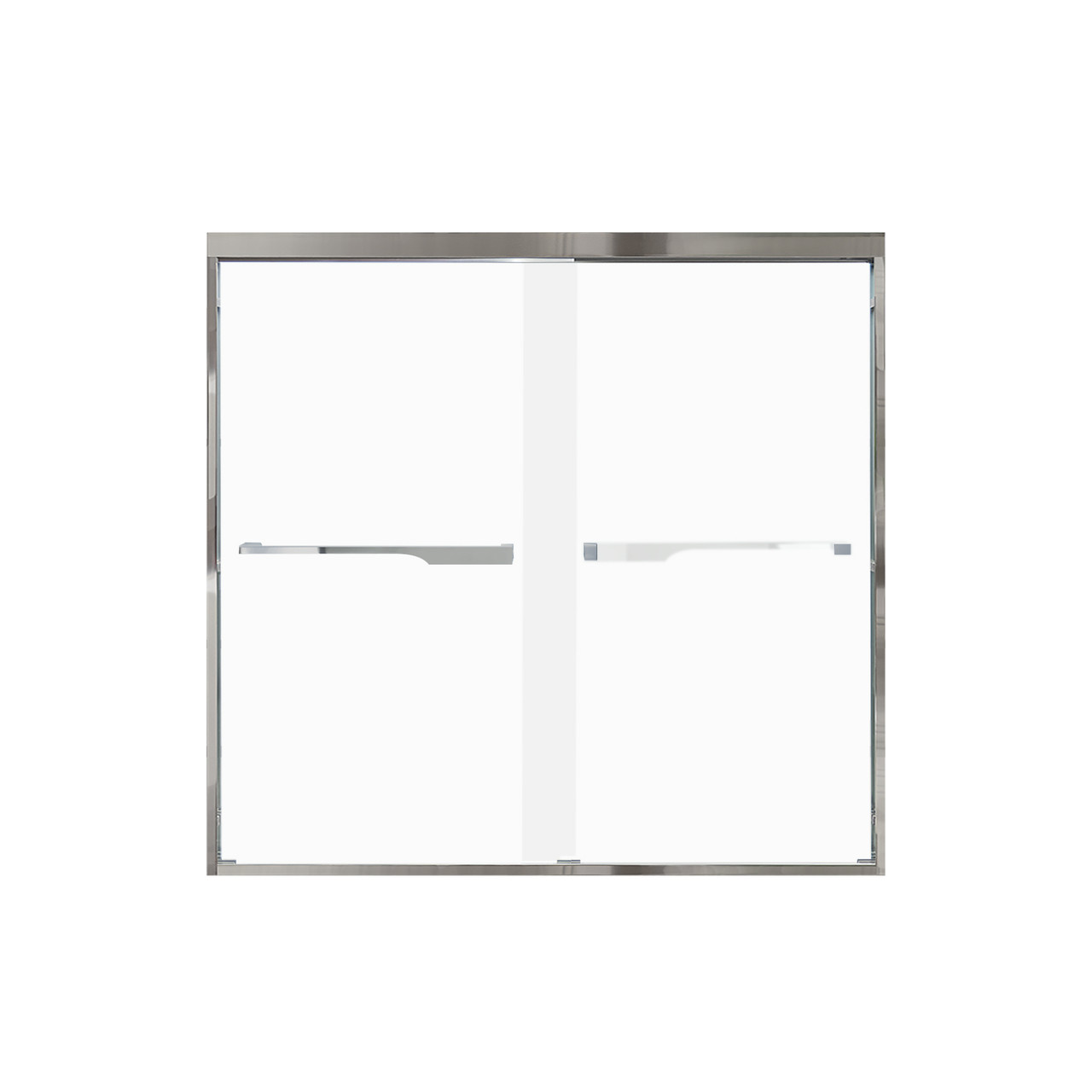 FBPT605808F-J-PC Frederick 57.75-59 in. W x 58 in. H Semi-Frameless Bypass Shower Door in Polished Chrome with Frosted Glass 