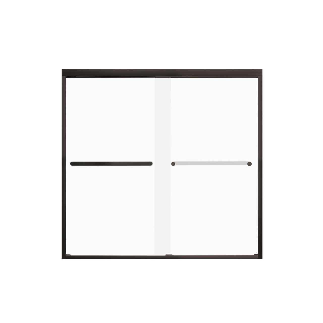 FBPT605808F-R-MB Frederick 57.75-59 in. W x 58 in. H Semi-Frameless Bypass Shower Door in Matte Black with Frosted Glass