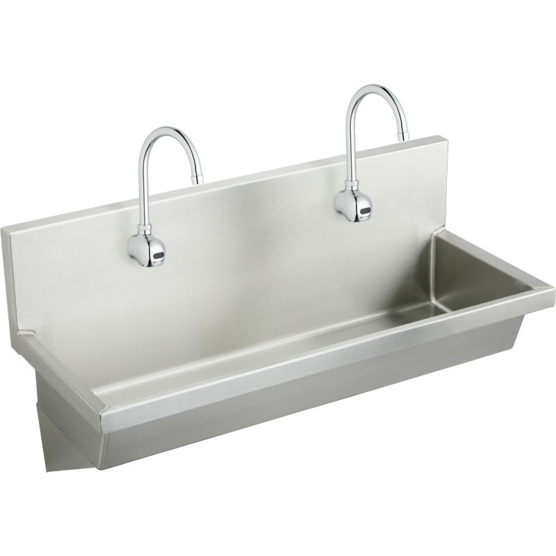 Elkay EWMA4820SACMC Commercial Stainless Steel Handwash Sink Package with Single Faucet Hole in Buffed Satin