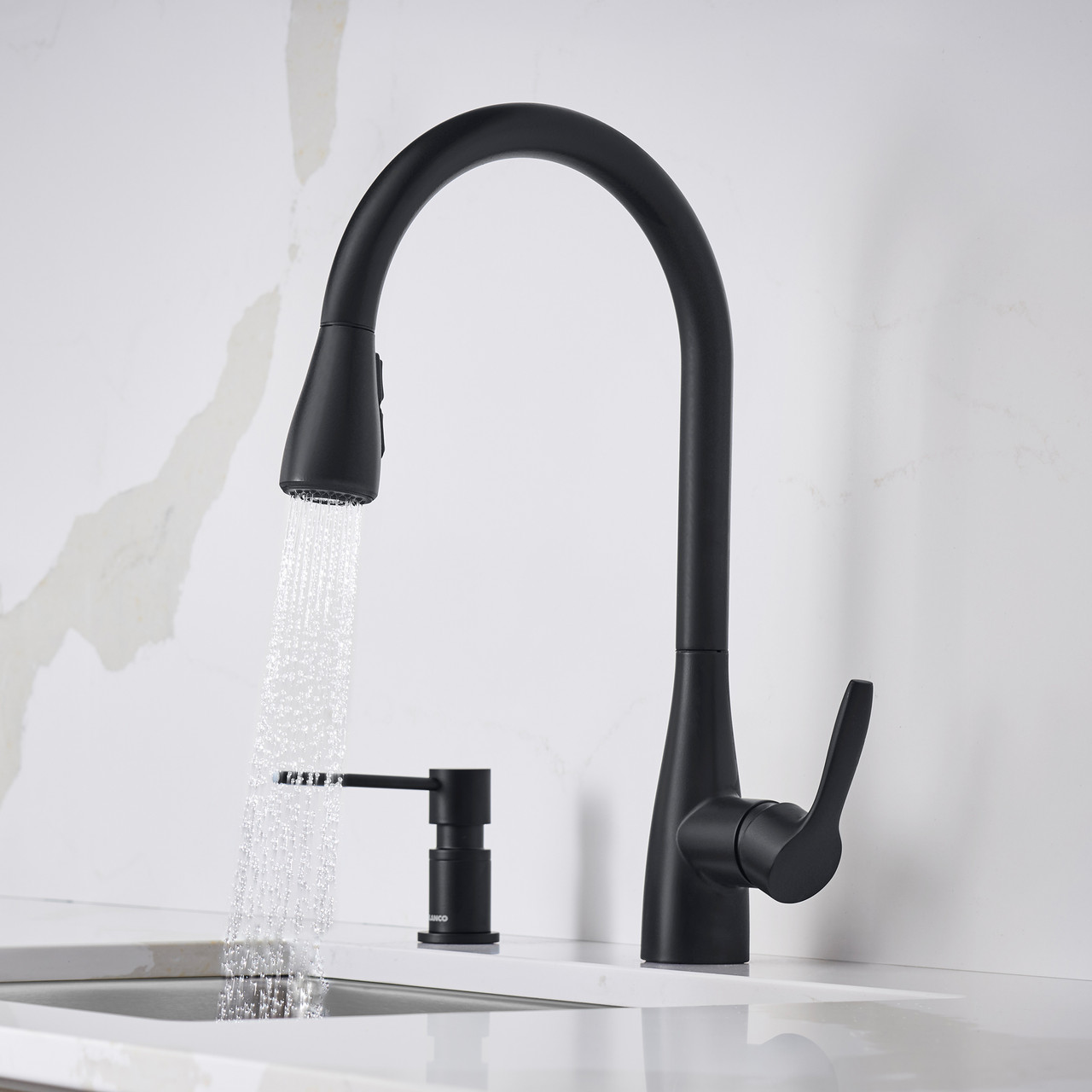 Blanco 443027 Atura Pull-Down Kitchen Faucet 1.5 GPM in Matte Black