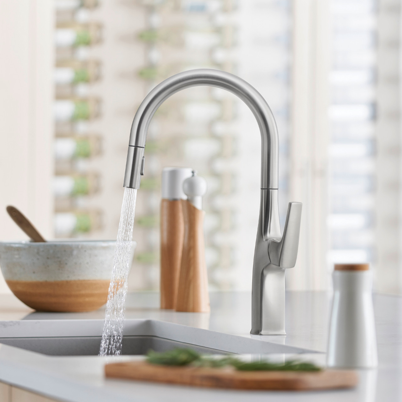 442678 Rivana Pull-Down Kitchen Faucet 1.5 GPM in PVD Steel 442678 Rivana Pull-Down Kitchen Faucet 1.5 GPM in PVD Steel