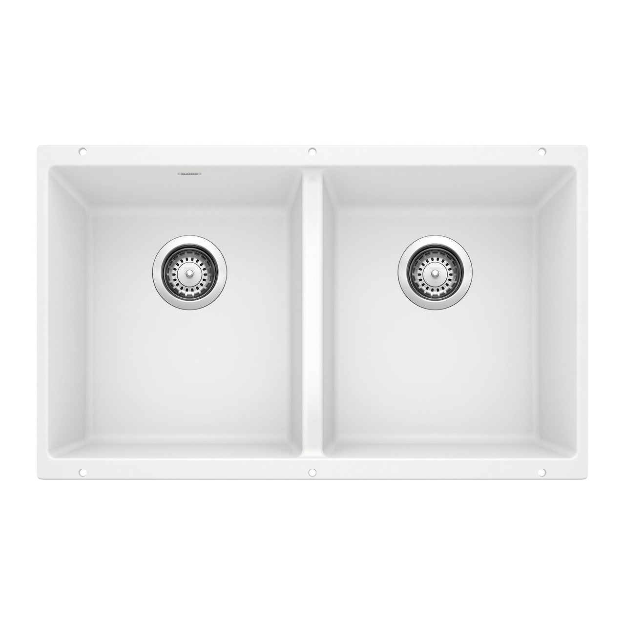 Blanco KA-516320 Precis Equal Double Bowl Sink Kit in White