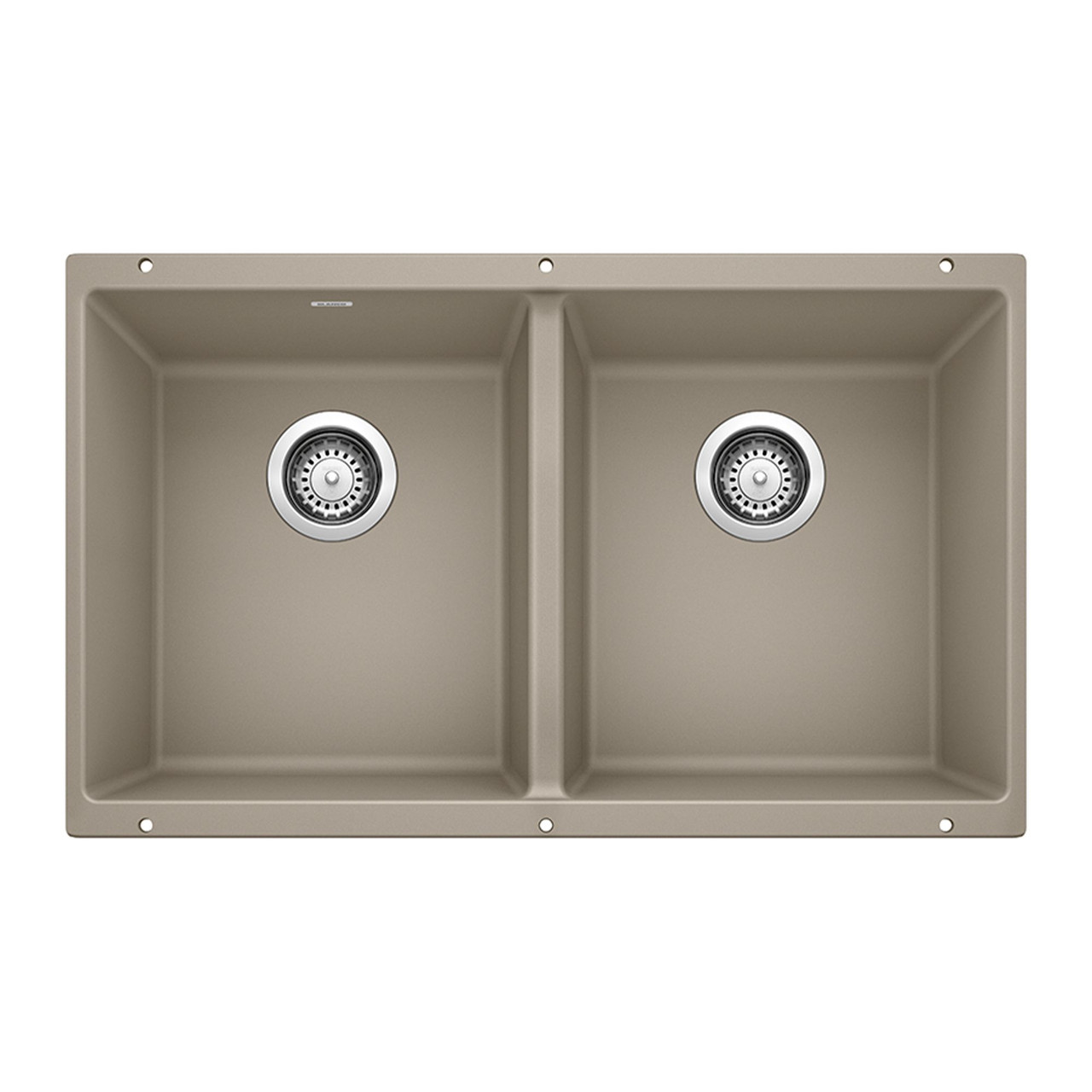 Blanco KA-517678 Precis Equal Double Bowl Sink Kit in Truffle