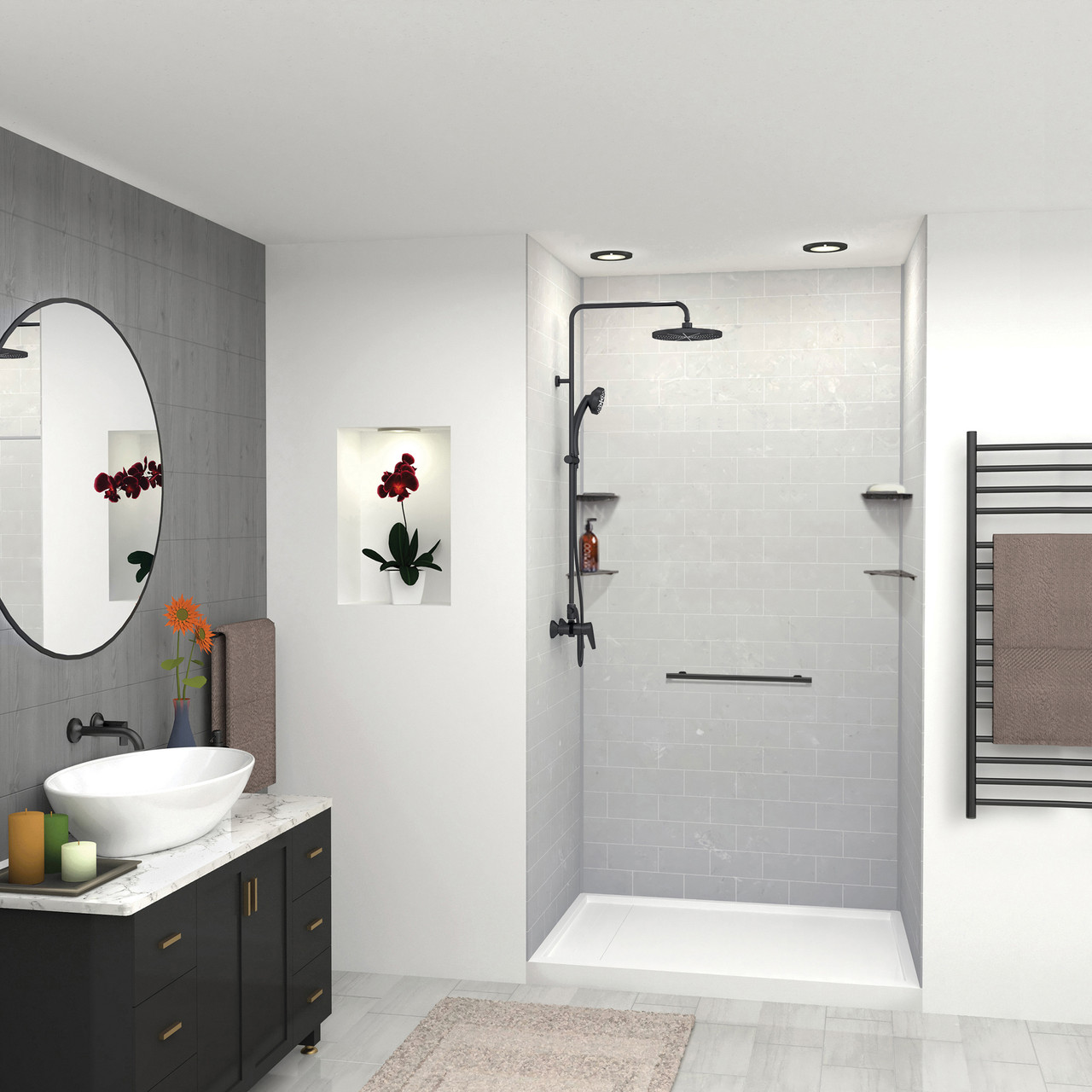 Transolid K-SSC-MB Transolid K-SSC-MB Shower Shelf Kit; Matte Black
