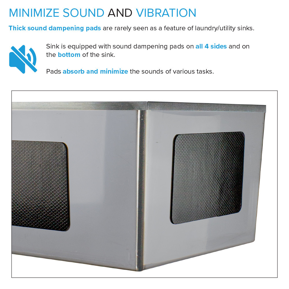 EWS-2422S 24-in W x 22.1-in D x 35.2-in H Stainless Steel Laundry Sink and Wash Stand, Brushed Stainless