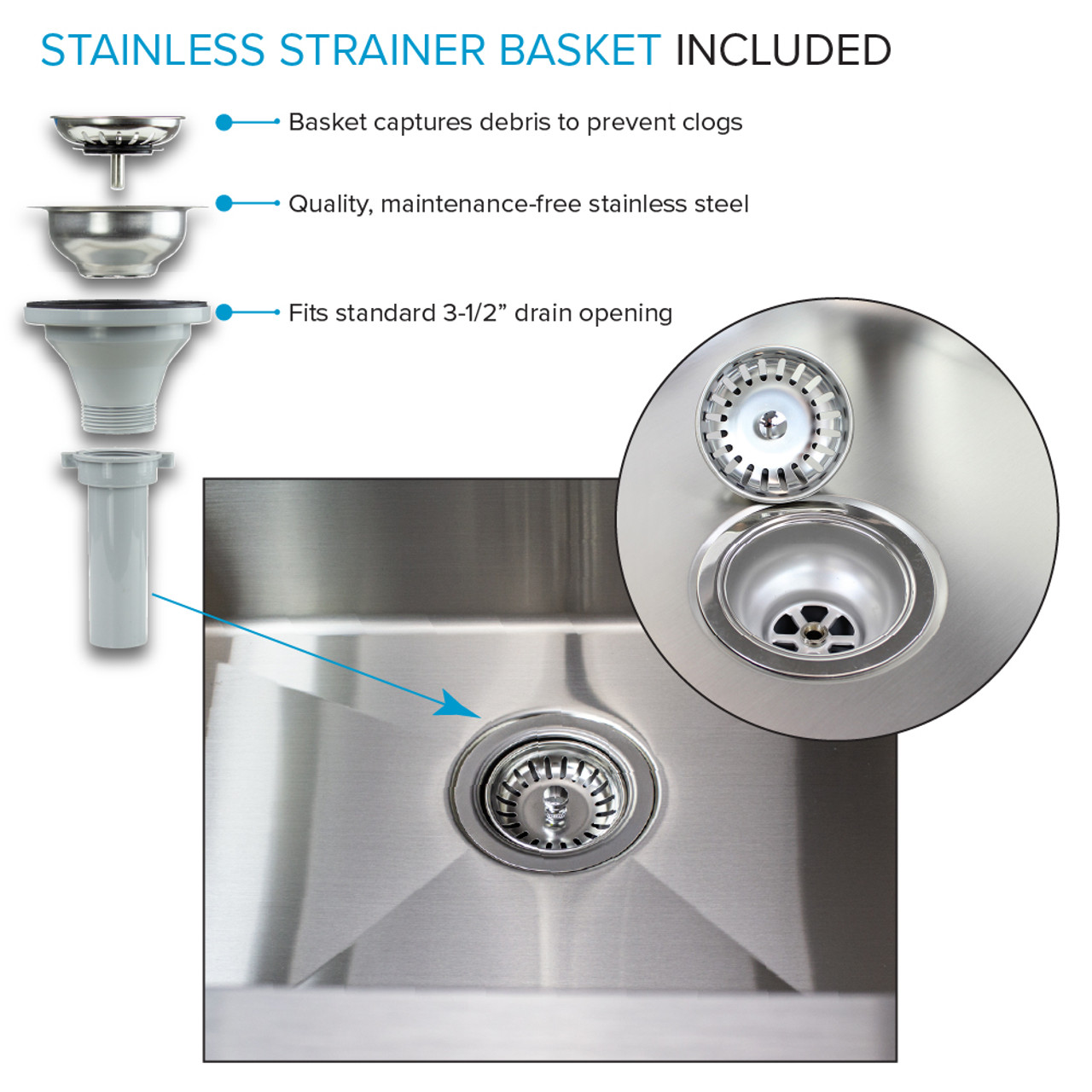 Transolid EWS-2822S 28-in W x 22.1-in D x 35.2-in H Stainless Steel Laundry Sink and Wash Stand, Brushed Stainless
