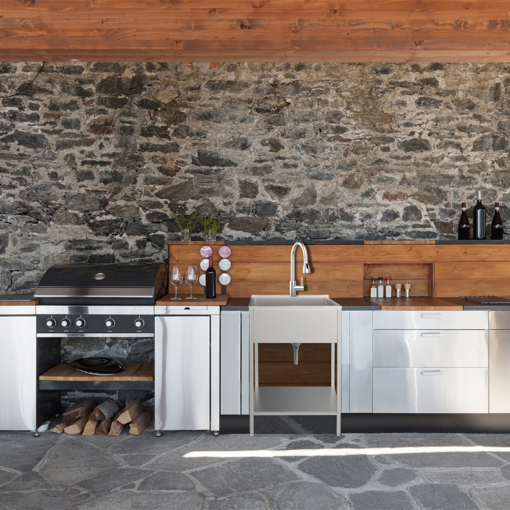 EWS-2822S 28-in W x 22.1-in D x 35.2-in H Stainless Steel Laundry Sink and Wash Stand, Brushed Stainless