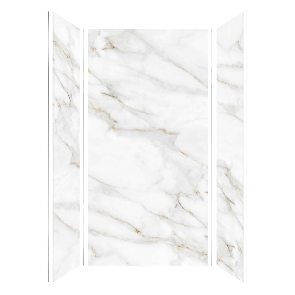 Transolid TWK483696-KI80H Titan 48-in x 39-in x 96-in Shower Wall Trimmable Kit, Summit Gold (Honed)