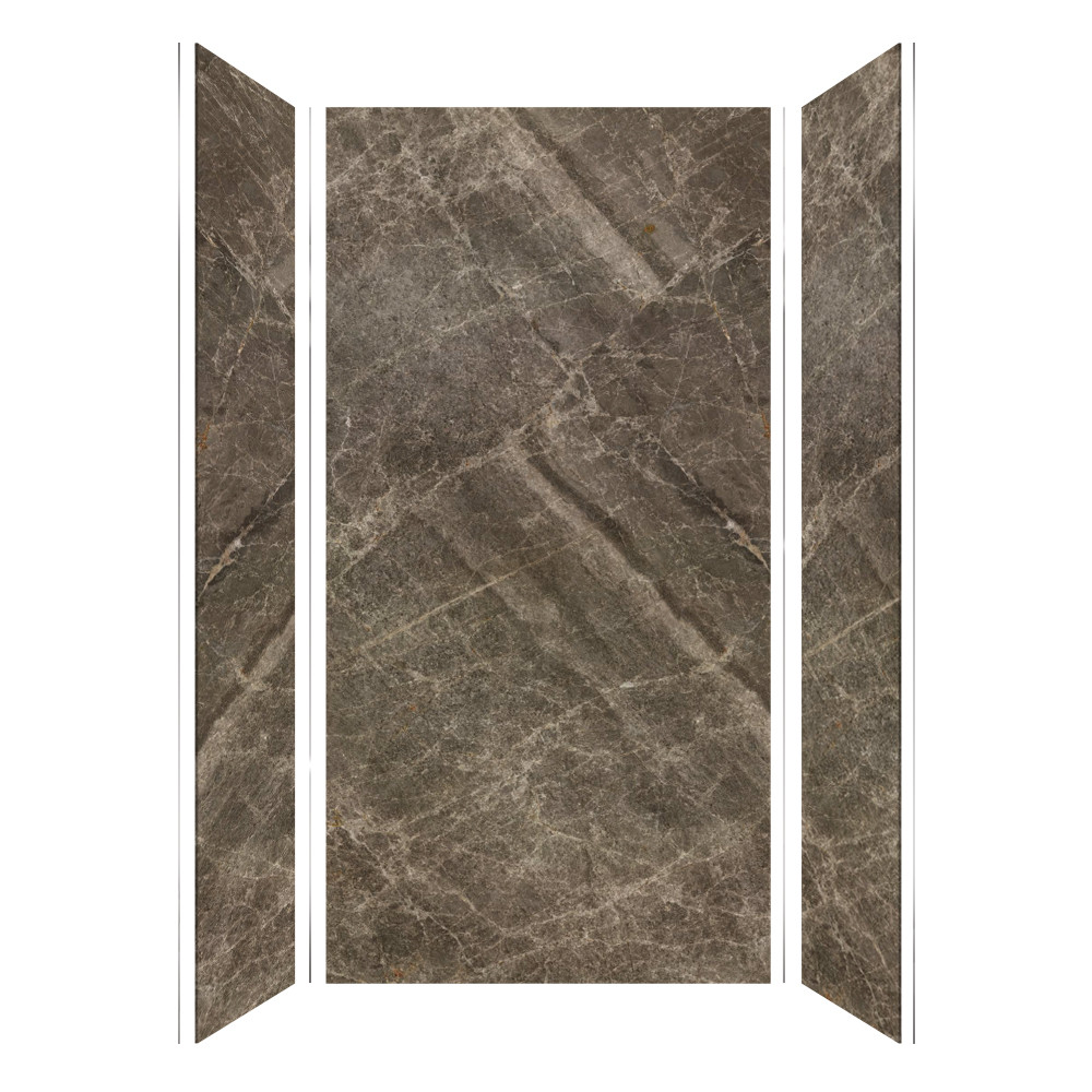 Transolid TWK483696-KI82G Titan 48-in x 39-in x 96-in Shower Wall Trimmable Kit, Sahara (Glossy)